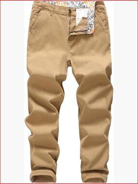 Slim-Fit Stretch Cotton Tapered Casual Chino Pants